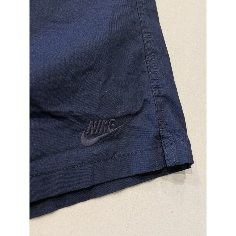 Nike Club Flow Shorts HJ1946-451 Obsidian Blue Cotton Enzyme Wash Mens M NWT